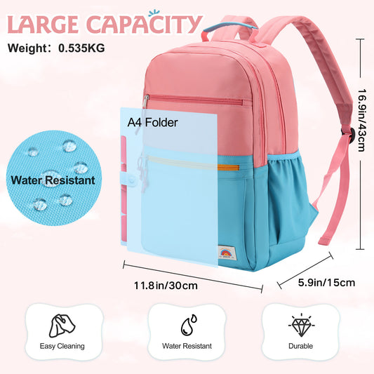 Large Bookbag Daypack for Teen Boys Girls Traveling/Gym/Middle School