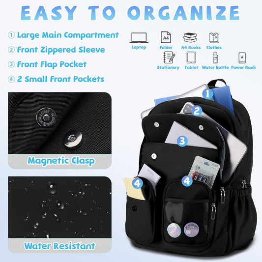 Cute School Bag Bookbag for Elementary Middle Schooler Teen Girls/Boys