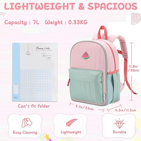 Small Lightweight Quilted Color-blocked Bookbag