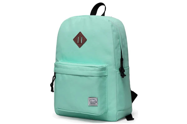 Vaschy UltraLight Backpack in Aqua with a front zip pocket