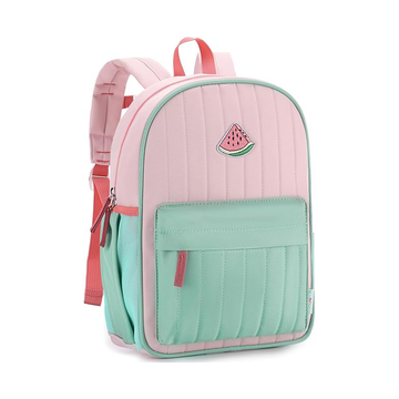 Small Lightweight Quilted Color-blocked Bookbag