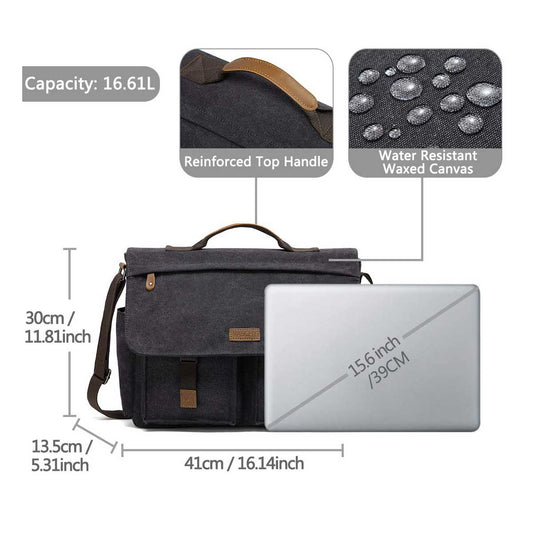 Vintage Water Resistant Messenger Bag For Men