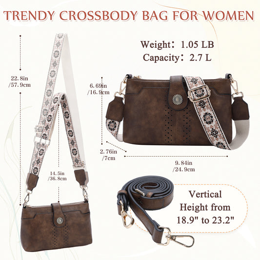 Small Shoulder Handbag with Detachable Guitar Strap