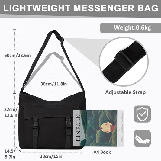 Large Canvas Messenger Bag