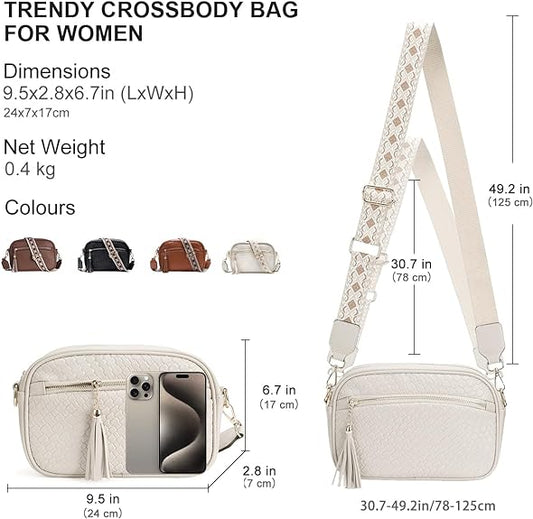 Trendy Vegan Leather Crossbody Purse Bags for Women