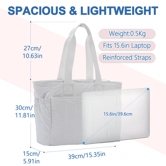 Quilted Puffy Laptop Totes