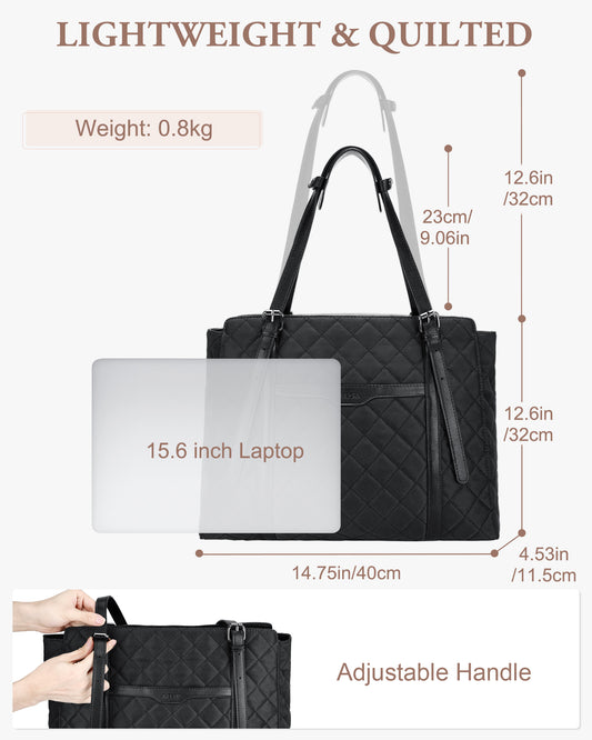 VASCHY Medium Puffer Work Shoulder Bag Purse