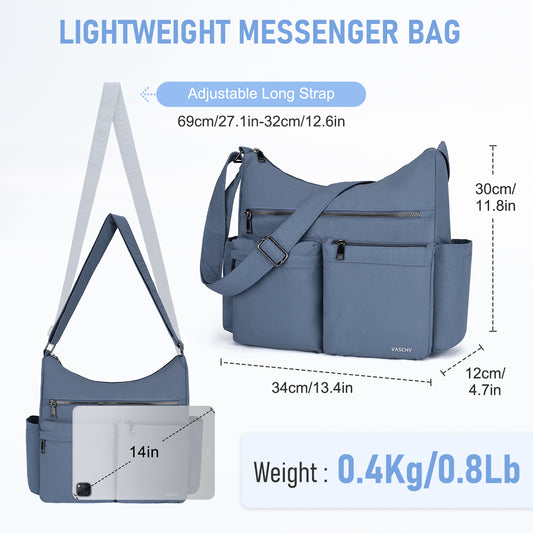 VASCHY Nylon Crossbody Messenger Bag for Women