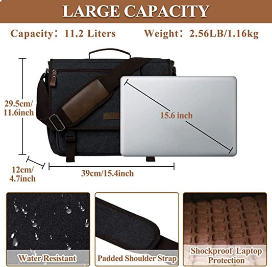 15.6in Canvas Laptop Bag