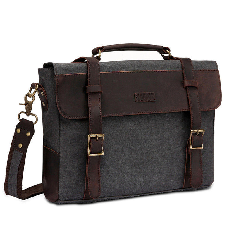 canvas leather messenger backpack Leather Canvas Messenger
